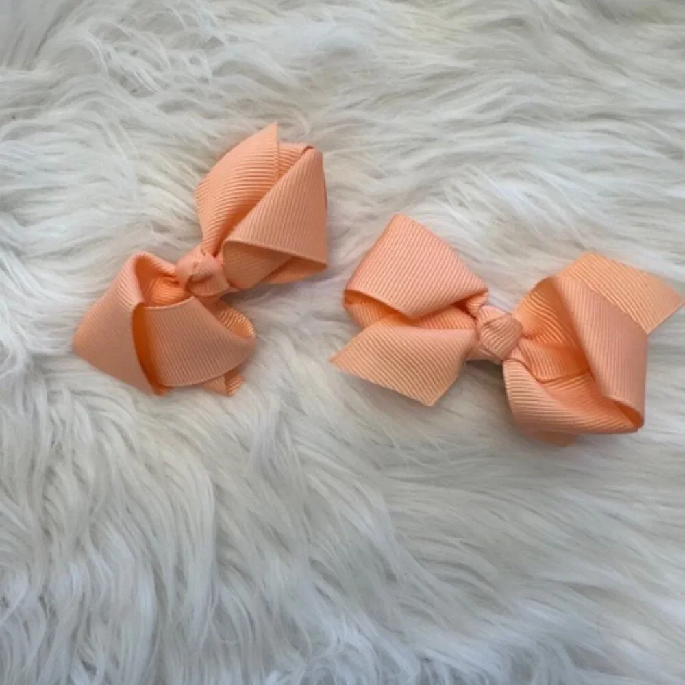 SET of Peach Boutique Bows  7710  Handmade NWT Boutique